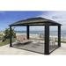 Paragon-Outdoor Siena Dome Roof Aluminum Patio Gazebo Aluminum/Hardtop/Metal in Black/Gray | 12 Ft. W x 16 Ft. D | Wayfair GZ3DXLS