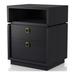 Mercer41 Latora 2 - Drawer Nightstand in Black Wood in Black/Brown | 24.2 H x 19.68 W x 15.75 D in | Wayfair 2917D57D6DA84DA59D1C9D842E368027