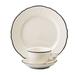 Homer Laughlin HL529847 3 3/4 oz Styleline Fruit Bowl - China, Black, White