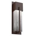 Hammerton Studio Square Glass 16 Inch Tall Outdoor Wall Light - ODB0055-16-SB-FG-L2