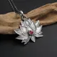 Collier pendentif fleur de Bohême pour femme bijoux créatifs fleurs en fleurs perles rouges