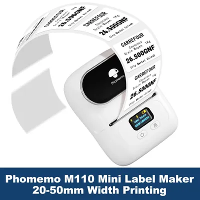 Phomemo – imprimante d'étiquettes M110 pour adresse codes-barres vêtements Photo Logo bijoux