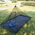 Filet de tente de Camping en maille légère Portable triangulaire avec tapis de sol moustiquaire