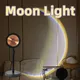 Lampe LED USB en forme de lune arc-en-ciel projecteur d'ambiance coucher de soleil pour bureau