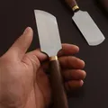 Couteau d'office professionnel en cuir couteau amincissant en cuir manche en bois en acier outil