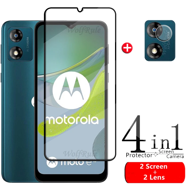 4 en 1 pour Motoroal Moto E13 verre pour Moto E13 verre trempé 9H colle complète protecteur d