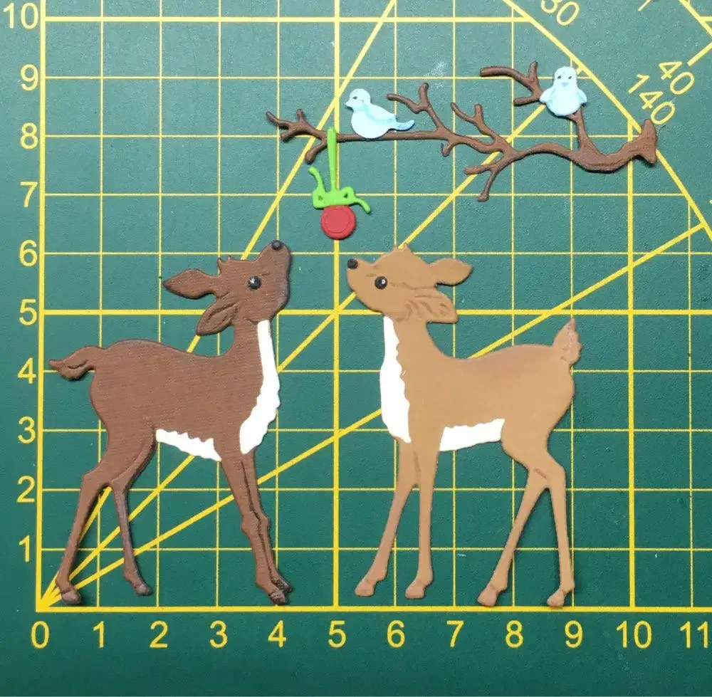 Matrices de découpe en métal cerf cerfs de noël pochoirs oiseaux bricolage Scrapbooking matrice de découpe