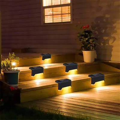 Lampes solaires d'extérieur 12 pièces étanches éclairage de paysage pour escaliers terrasse