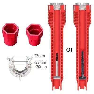 Clé de robinet multifonction de 50lb outils d'installation d'évier clé de tuyau d'eau outil de