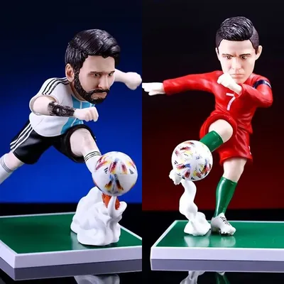 Soccerwe-C Ronaldo Messi PVC 17cm Football Star Butter Collection de modèles Tournoi de football
