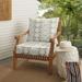 Humble + Haute Outdura Saxon Linen Indoor/Outdoor Corded Deep Seating Pillow and Cushion Chair Set