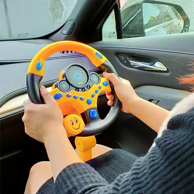 Volant de simulation électrique brillant avec lumière et son pour enfant jouet vocal pour poussette