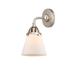 Innovations Lighting Nouveau 2 Cone - 1 Light 6 Sconce Matte White/Brushed Satin Nickel