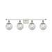 Innovations Lighting Ballston Urban Beacon - 4 Light 36 Bath Vanity Light Seedy/White and Polished Chrome Finish