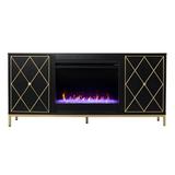 Marradi Color Changing Fireplace with Media Storage in Black