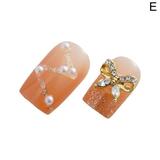 Fake Nail Style Sweet Cool Caramel Milk Card Color Finished Nail Wearing N2I4