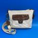 Coach Bags | Coach F45012 Cream And Brown Leather Crossbody Bag - Teal Interior | Color: Brown/Cream | Size: Os