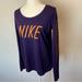 Nike Tops | Nike Dri Fit Long Sleeve Tee Athletic Cut T Shirt Women’s Size Large | Color: Orange/Purple | Size: L