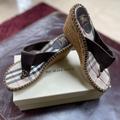 Burberry Shoes | Authentic Burberry Brown Espadrille Wedge Sandals 41 | Color: Brown/Tan | Size: 41eu