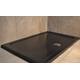 Diamond Low Profile 35mm Rectangle Central Waste Stone Resin Black Matt Shower Tray Various Sizes Inc FREE Shower Waste (1100x800)