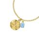 Women's Gold Hammered Disc & Opal Array Pendant In Vermeil Dower & Hall