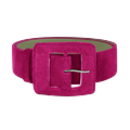 Women's Pink / Purple Suede Square Buckle Belt - Dark Pink Large Beltbe