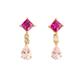 Women's Pink / Purple / White Ori Gold Earrings In Pink Sapphire & Diamond Juvetti