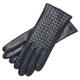 Intrecciato- Women's Woven Leather Gloves In Navy Blue 6.5" 1861 Glove Manufactory