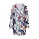 Women's Blue / White Hooded Robe - Whippet Print L/Xl Oh!Zuza Night & Day