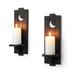 Loon Peak® 2 Piece Wood Wall Sconce Set Wood in Black | 15.3 H x 4.8 W x 4.2 D in | Wayfair D16DDB5EBC304ECC8E8694FB63C75111