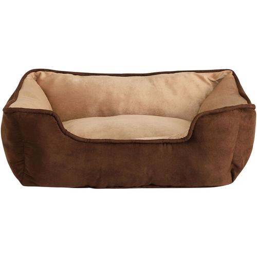 2-in-1 Hundebett Hundekissen Hundekörbchen Hundesofa Größe s 60x50 cm Farbe braun/beige - Lionto