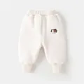 Pantalons thermiques épais pour bébés garçons et filles pantalons en beige pour enfants en bas âge