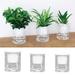 Kripyery 4 Pack Self-Watering Planters Plastic Automatic-Watering Plant Pot Modern Decorative Pot for Indoor House Plants Flowers (4.72 inch)