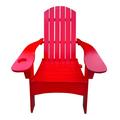 GZXS Wooden Outdoor Patio Adirondack Chair Red