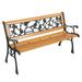 Tcbosik 49 Garden Lounge Chair Iron Wood Park Bench