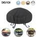 Round Firepit Cover Outdoor DIDADI Waterproof UV Resistant Fire Pit Covers with Drawstring & Vent Round BBQ Grill Cover for Patio Dustproof Adjustable Heavy Duty(30.3 Dx22.8 H)