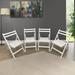 GZXS Folding Chair Sets - Comfortable Event Chair - Light Weight Folding Chair - 4 Pack White