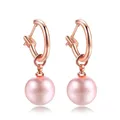 MxGxFam – boucles d'oreilles en perles rondes bijoux pour femmes rouge/Rose or Rose plomb et