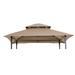 8 x 5 Ft Grill Gazebo Replacement Canopy Double Tiered BBQ Tent Roof Top Cover Beige