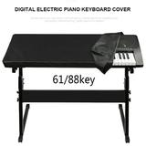 Ghojet Piano Keyboard Dust Cover For 61-88 Keys-Dustproof Composite Cloth For 61-88 Keys Electronic Keyboard Digital Piano Yamaha Casio Roland Consoles And More(Black)
