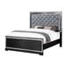 Coaster Furniture Eleanor Silver and Black Upholstered Tufted Bed