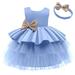 B91xZ Prom Dress 2023 New Children s Dress Lace Wedding Skirt Princess Dress Attended The Party To plus Size First Dress BU3 4-5Years