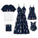 PatPat Family Matching Outfits Mommy and Me Cami Dresses and Short-sleeve Tee Sets Toddler Girl: 2 Years