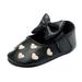 12-15 Months Baby Girls Shoes Infant Mary Jane Flats Princess Wedding Dress Baby Sneaker Shoes Toddler Kid Baby Girls Princess Cute Toddler Solid Color Soft Leather Bow Shoes Black