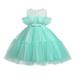 Princess Dresses for Girls Sleeveless Mini Dress Casual Print Mint Green 120