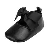 6-9 Months Baby Girls Shoes Infant Mary Jane Flats Princess Wedding Dress Baby Sneaker Shoes Toddler Kid Baby Girls Princess Cute Toddler Silk Bow-Knot Soft Sole Shoes Black