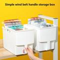 Hesroicy Storage Box with Large Capacity Double Handle Cabinet Shelf Ideal for Miscellaneous Grain Container Organizer for Daily Use