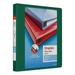 Staples Heavy Duty 1 3-Ring View Binder with D-Rings and Four Interior Pockets Dark Green 3/Pack