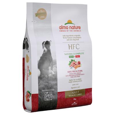 8kg Almo Nature HFC Adult Hund M-L Schweinefleisch Hundefutter trocken