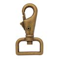 Fenggtonqii 1 Swivel Trigger Tilt & Bump Thumb Knob Bolt Snap Hook Lobster Claw Clasp Spring Loaded Clip Round-Corner-Ring Ended Bronze - Pack of 4